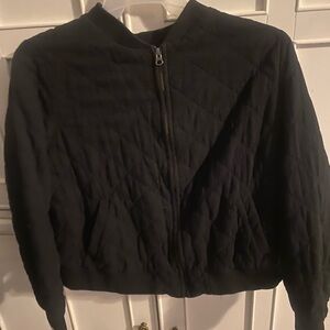 Torrid Black Quilted Bomber Jacket